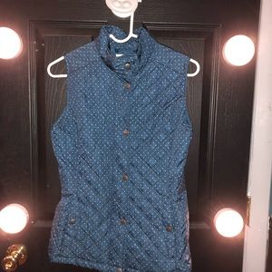 Blue polka dot vest